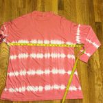 PINK - Victoria's Secret Victoria’s Secret PINK Womens Small Tie Dye Pink White Long Sleep Crew Neck Photo 2
