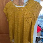 Lily White  Yellow Polka Dot Short Sleeve Tee Photo 0