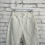 ZARA White Straight Leg Ripped Jeans Women’s 4 Distressed Mid Rise Preppy Y2K Photo 4