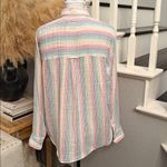 Rails  Iris Stripe Ellis Long Sleeve Button Down Shirt Top Size Medium Photo 6