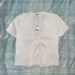 Garage White Tie Front Cardigan Photo 1