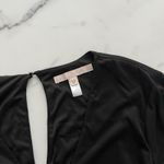 Anthropologie Anthro Hutch Black Long Sleeve Jumpsuit M Smocked Waist Wide Leg Dressy Outfit Photo 4