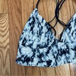 VS Pink S Ensign Blue and White Tie Dye Smocked Triangle Bralette. XL Photo 1