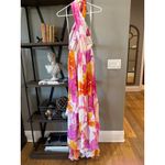 retrofete Ina Chiffon Maxi Dress Bianco Primavera Womens Size Medium Pink Photo 5