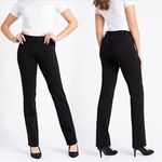 Betabrand  black straight leg classic dress pant yoga pants Photo 13