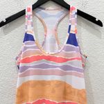 Lululemon CRB Cool Racerback Beacher Stripe White Iris Flower Tank Size 6 Photo 6