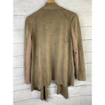 BLANK NYC size small Womens Vegan Leather Suede Cardigan Jacket Tan Beige Button Photo 2