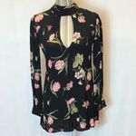 Flynn Skye  rayon black floral print tunic size S Photo 2