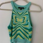 Witty Fox 70’s Inspired High Neck Butterfly Tank Top - Size S Photo 0