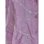 Vintage Dress Set 22W Coral Linen Blend Embroidered Tank Button Up Jacket Orange Photo 2