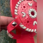 Jack Rogers  Georgica pink white woven jelly thong sandals, size 11M Photo 10