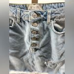 We The Free distressed button fly denim mini skirt size 27 100% cotton Photo 11