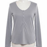 Victoria's Secret  XL Gray DREAM Henley Top Long Sleeve Pajama Sleep Lounge Casual Photo 0