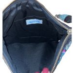 Denmari Punta Cana Beaded Clutch Black Pink Flamingos Tropical Leaves Handmade Photo 3