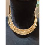Women's Gold Crystal Statement Choker Necklace With Lobster Clasp Jewelry Photo 6