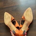 Caressa Vintage Suede Sling Back Laser Cut Heels Burnt Orange 8.5 Photo 6