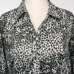Rebecca Malone  Animal Print Button Down XL 100% Cotton Photo 1