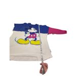 Disney  Pie Eye Retro Mickey Color Block Spirit Jersey Sweater Shirt Sz S Photo 4