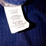 Gyft large NWT waffle knit cozy tie front blue top Photo 3