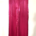House of Harlow 1960 Hot Pink Satin Pull Up Wide Leg Pants Elastic Waist Sz S Photo 0