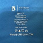 Buffbunny Collection BUFFBUNNY High‎ Waisted Leggings Size Small Blue Mesh Sides CROSS MY HEART Photo 4