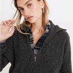 Madewell Merino Blend Wool Glenbrook Half-Zip Pullover Sweater Grey Size Small Photo 2