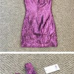 Likely  Toscano Sequin One Shoulder Pink Mini Dress Photo 5