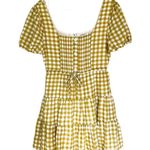 Emory park Green Gingham Mini Tiered Cottage Short Sleeve Dress Size Medium Photo 4