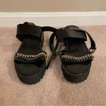 Forever 21 Chunky Block Strappy Sandals With Chains, Black, Size 7.5, NWOT Photo 4
