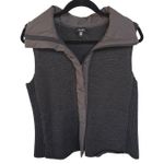 Eileen Fisher Merino Wool Sweater Vest Full Zip Puffer Gray Quiet Luxury Small Photo 0