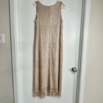 VTG Another Thyme Maxi Dress Sz 8 Gold Sparkly Tassle Hem Party Prom 90s 80s Photo 1