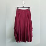 Urban Renewal  Burgundy Gypsy Fairycore Women's Flowy Ankle Skirt Sz S/M Photo 2