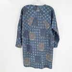 ZARA Basic Blue Printed Crew Neck 3/4 Sleeve Tunic Shift Dress Size Small Photo 3