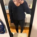 Something Navy  Women's Deep Blue V-Neck Sweater Photo 5