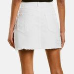 frame denim NEW Frame Embroidered White Denim Mini Skirt Photo 5