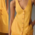 Anthropologie NWT ANTHROPOLOHIE DAILY PRACTICE Cotton Yellow Midi Dress Sz M Photo 3