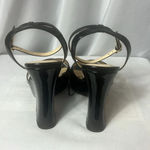 Jessica Simpson Shoes Black Wedge Heel Size 9.5 Ankle Strap Sandals Photo 3