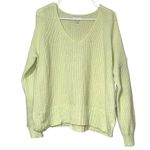 Lucky Brand  women's size small pullover v-neck sweater greenish yellow knit Photo 9