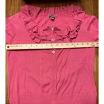 Worthington  Women's Graceful Rose Ruffle Neck Cardigan Size Petite Medium Photo 7