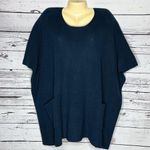 CAbi NWT Size M/L Sapphire Teal Oversized Sweater Flex Poncho w/ Pockets Photo 0