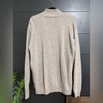 WOOLOVERS 100% Wool Full Zip Long Sleeve Cowl Neck Sweater Unisex Sz L EUC Tan Size L Photo 4