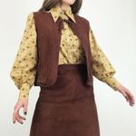 Vintage Western Suede Vest + Skirt Set in Brown | Size M Size M Photo 4