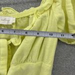 Beige Botany Women's Dress Off Shoulder Mini Linen Blend Solid Yellow Size Small Photo 10