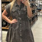 Savannah Jane black denim dress Size L Photo 0