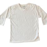 Michael Carrie | Vintage 80s Cream Jacquard Oversized Knit Top | Medium Photo 0