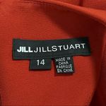 Jill Stuart Jill  Iva Crepe Maxi Dress Sleeveless Split Back Burnt Orange Size 14 Photo 7