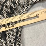 Vocal  Knit Chevron Boho Top XL Black White High Low Stretch Casual Shirt Photo 5