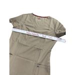 Dickies  Xtreme Stretch V-Neck Scrub Top Dark Khaki Stretch XXS Pockets Medical Photo 4