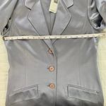 Ellen Tracy Linda Allard  Silk Gray Blue Oversized Blazer Jacket Size 2 Photo 5