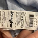 Jennyfer SZ S lightweight button down shirt tie front Blue Photo 4